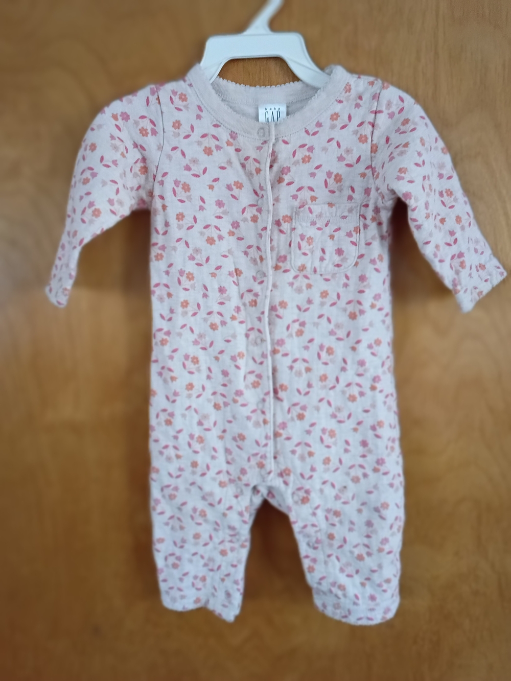 Gap Baby Pink Floral One-Piece Romper